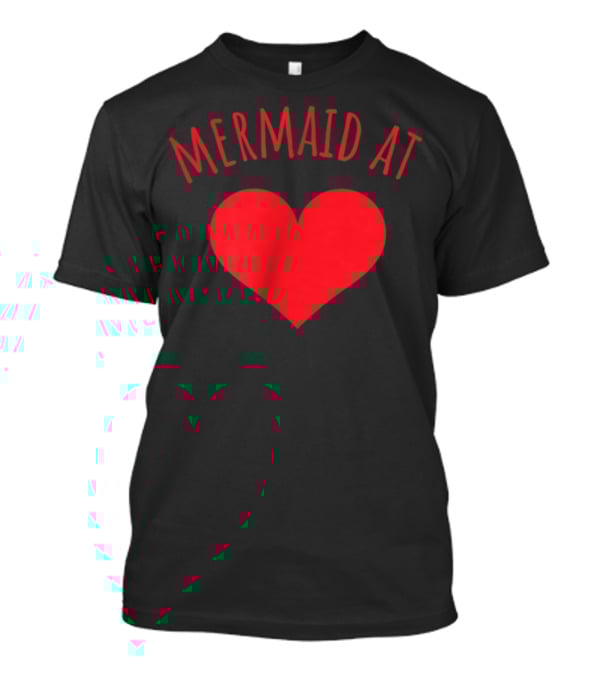 Mermaid At Heart Red Love Vibes T-Shirt