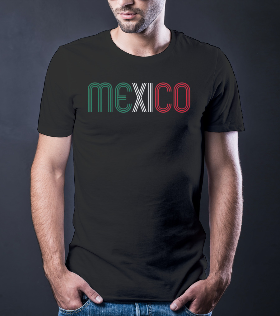 Mexico Soccer Futbol Camisa Mexicana Green White Red Text T-Shirt