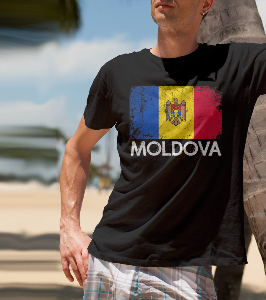 Vintage Moldovan Flag Moldova T-Shirt