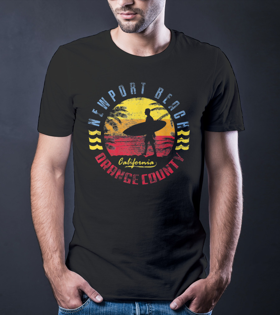 Newport Beach California Orange County Surfing T-Shirt