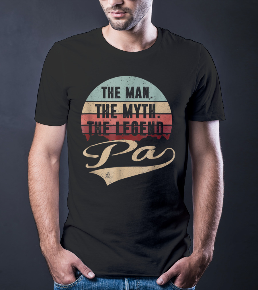 The Man The Myth The Legend Pa Vintage Style Retro Sunset T-Shirt