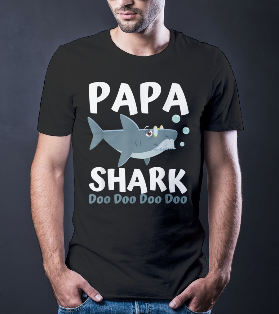 Papa Shark Doo Doo Doo Doo Matching Family Shark T-Shirt
