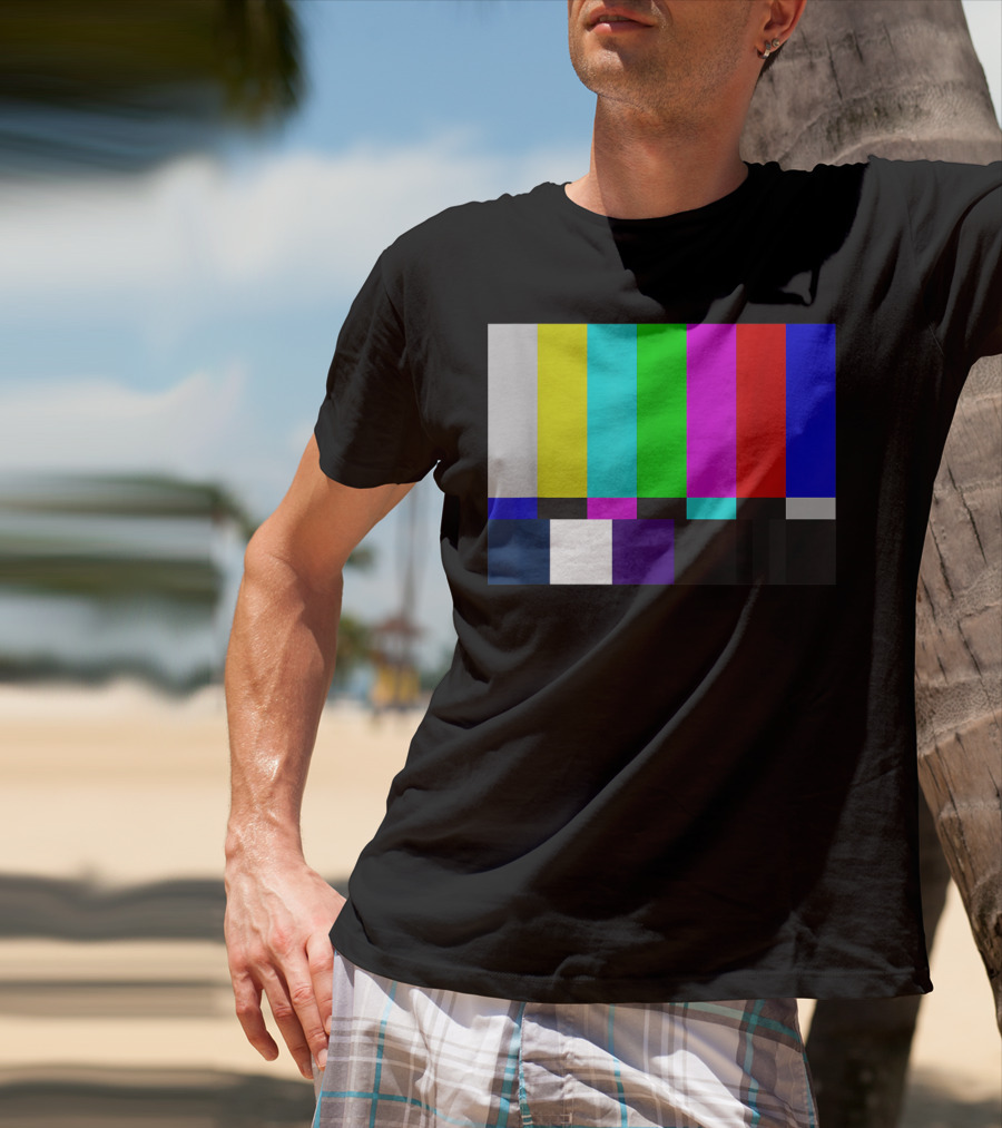 TV Test Pattern Test Card PAL NTSC Retro Colors T-Shirt