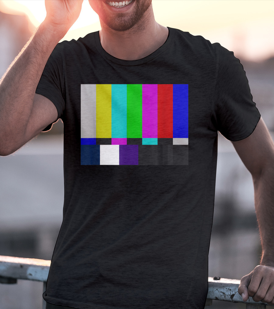 TV Test Pattern Test Card PAL NTSC Retro Colors T-Shirt