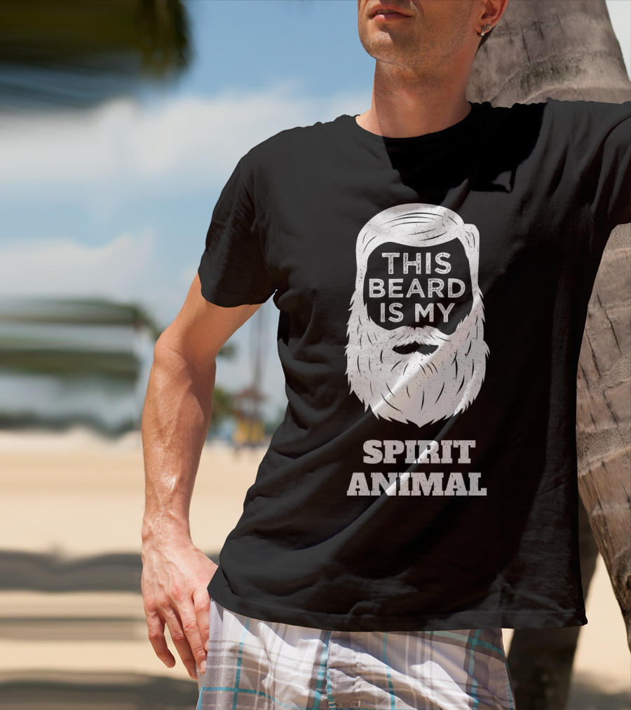 This Beard Is My Spirit Animal Beard And Moustache T-Shirt