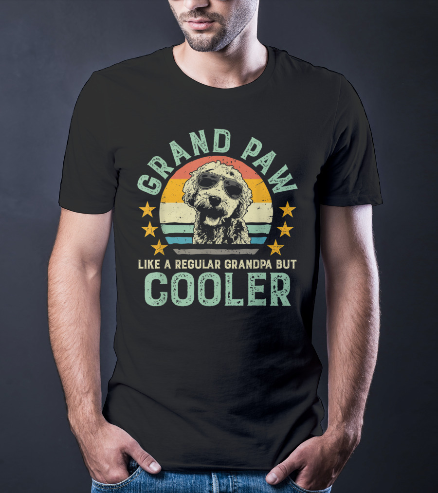 Grand Paw Retro Sunglasses Dog Like A Regular Grandpa But Cooler T-Shirt