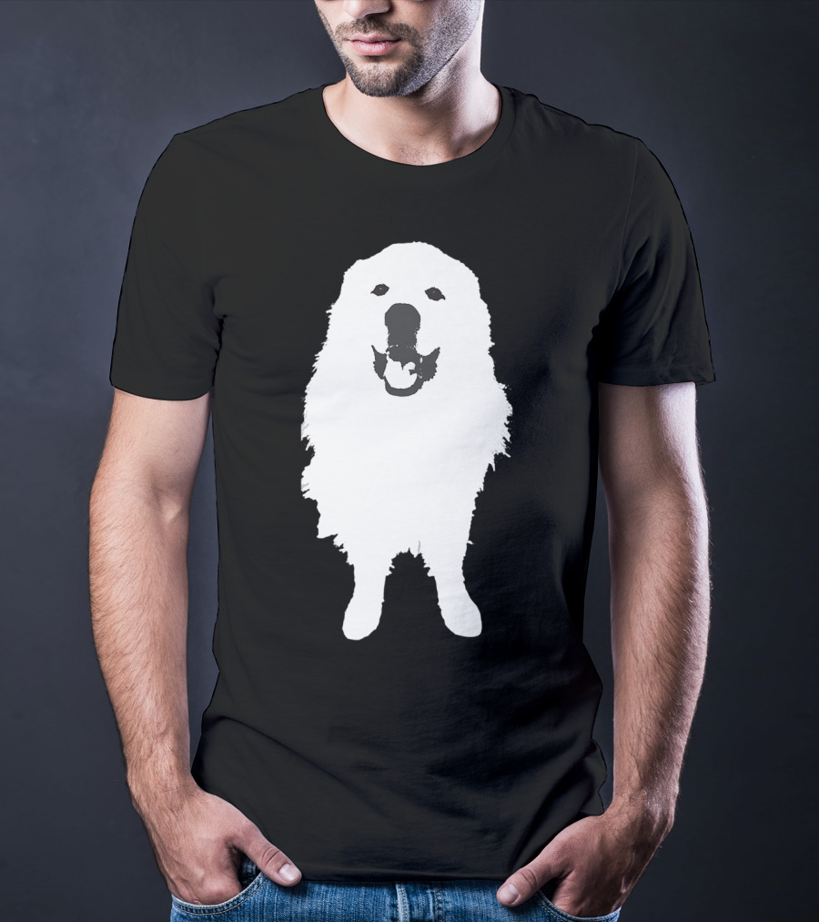 Great Pyrenees Dog Silhouette Smiling T-Shirt