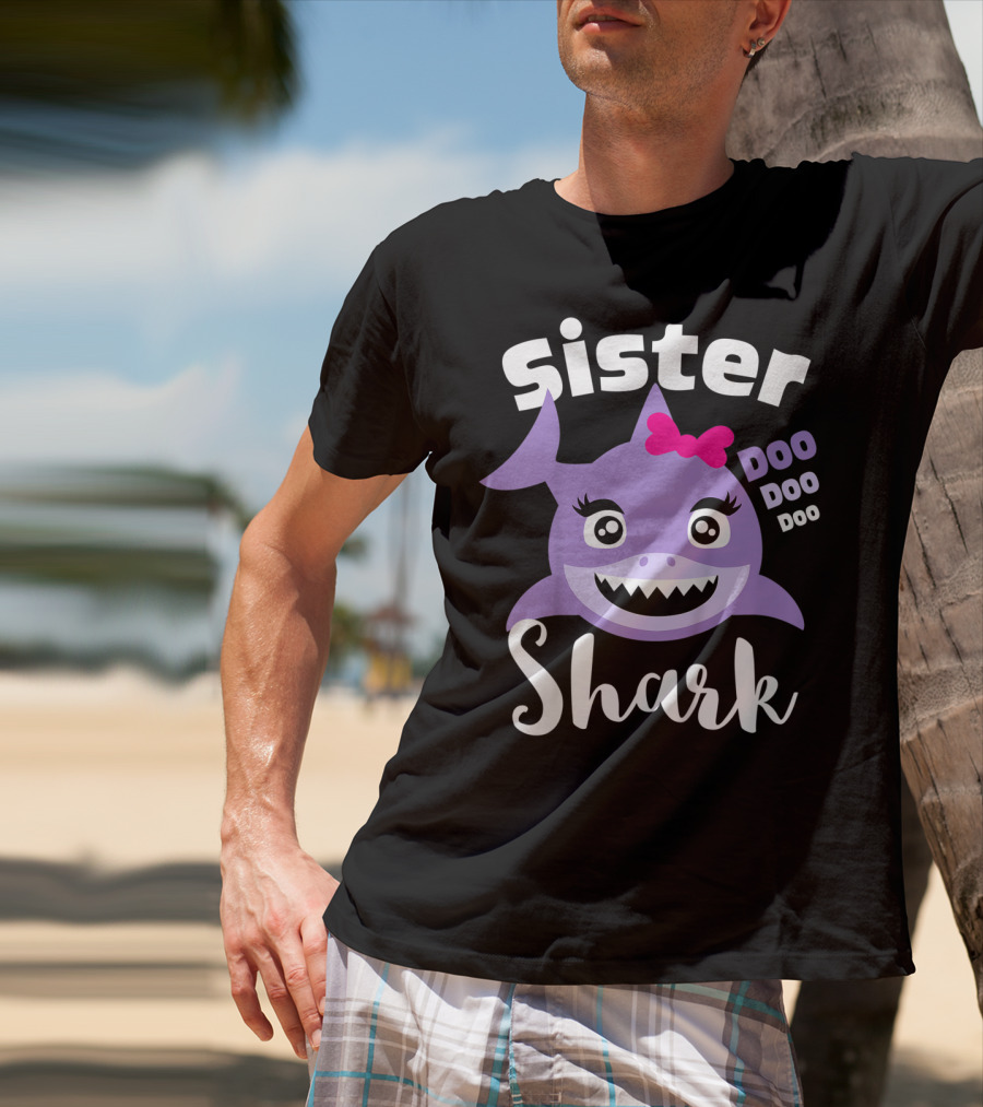 Sister Shark Doo Doo Doo Baby Shark Kids T-Shirt