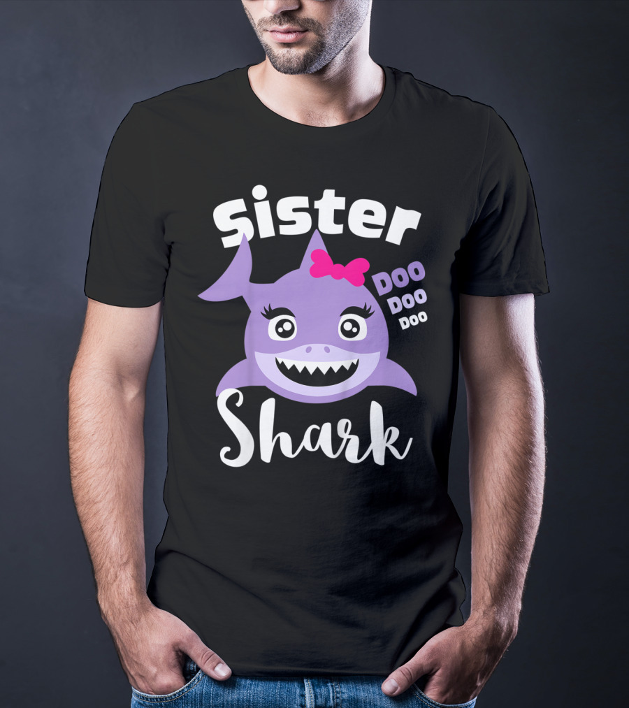 Sister Shark Doo Doo Doo Baby Shark Kids T-Shirt