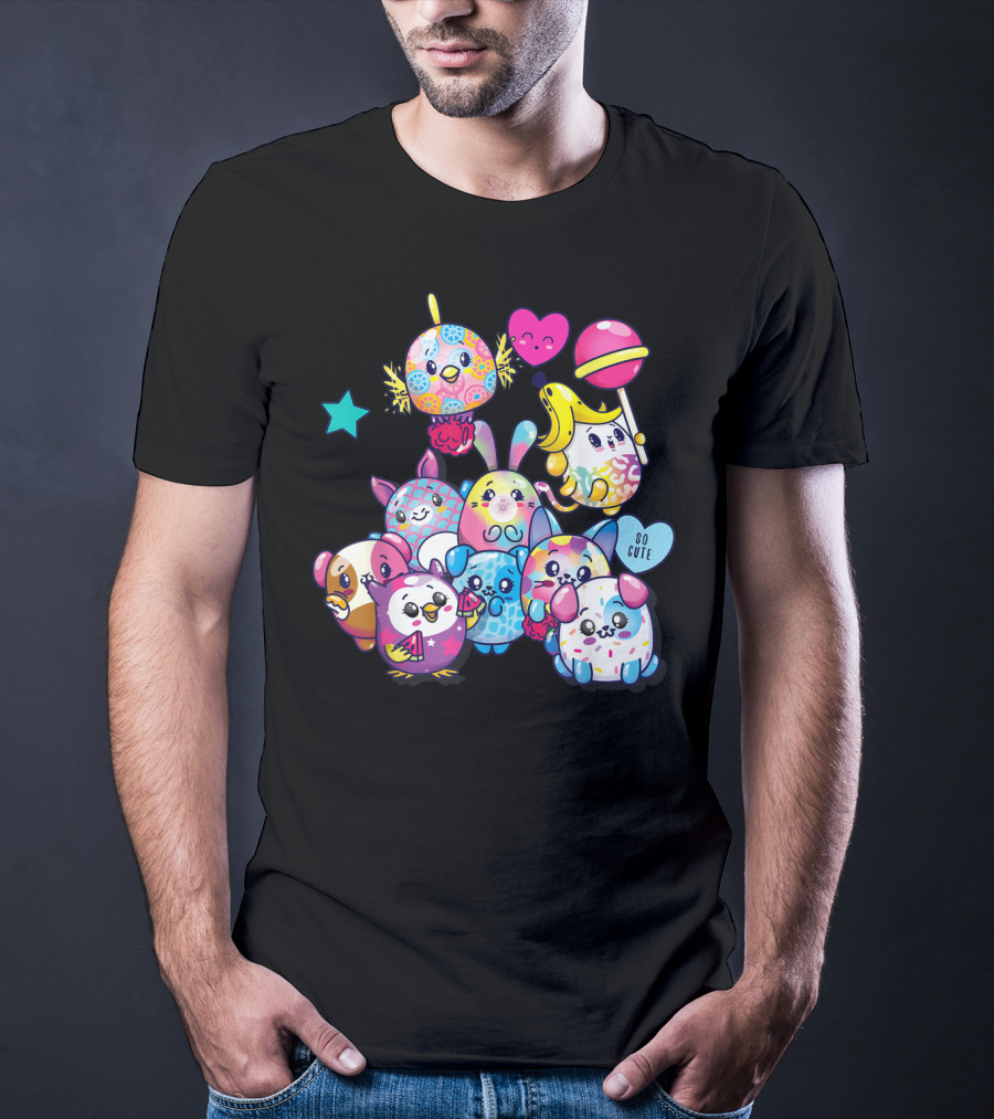 Pikmi Pops Friends So Cute Party With Colorful Characters T-Shirt