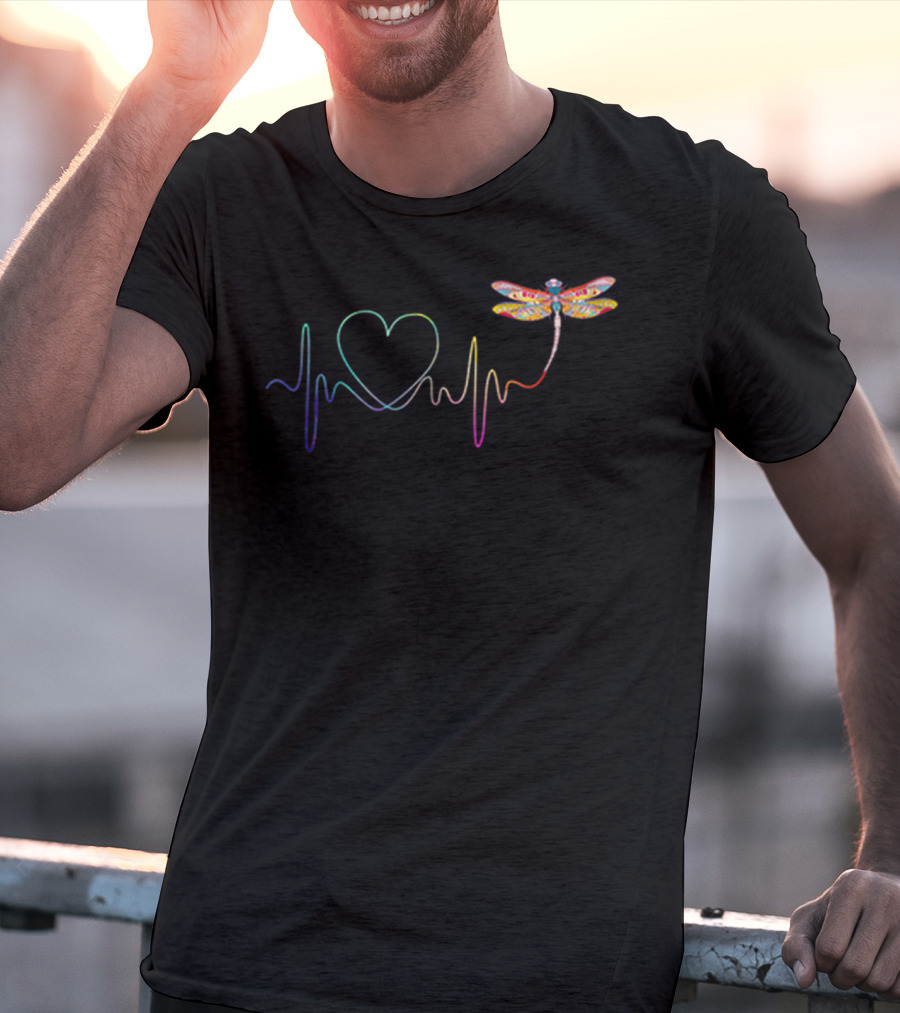Heartbeat Love Dragonflies T-Shirt