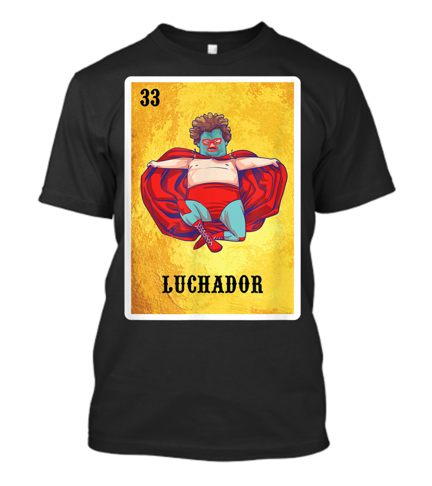 Luchador Masked Wrestler El Lucha Libre Number 33 T-Shirt