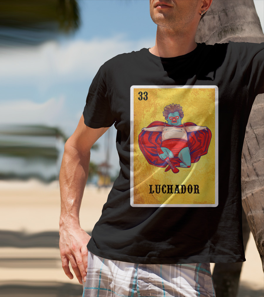 Luchador Masked Wrestler El Lucha Libre Number 33 T-Shirt