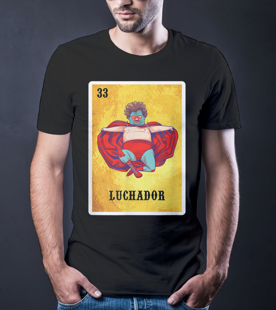 Luchador Masked Wrestler El Lucha Libre Number 33 T-Shirt