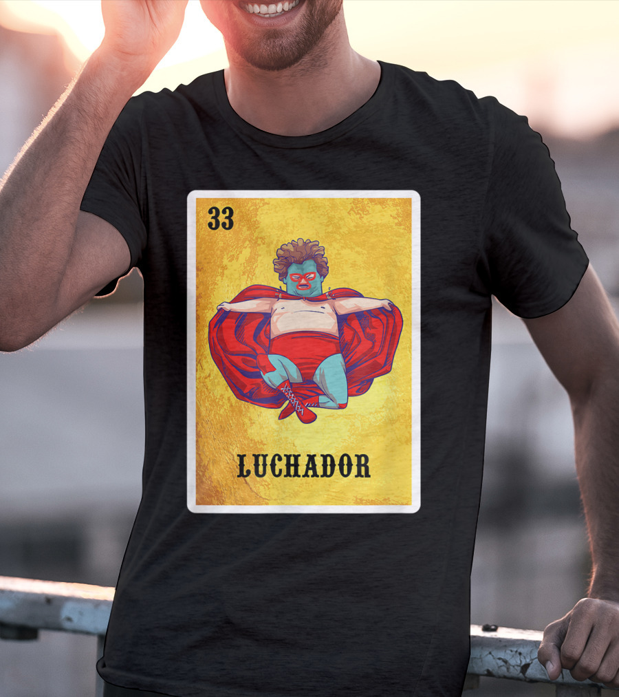 Luchador Masked Wrestler El Lucha Libre Number 33 T-Shirt