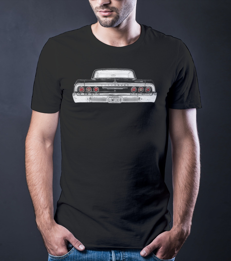 64 Impala Lowrider Rear View T-Shirt