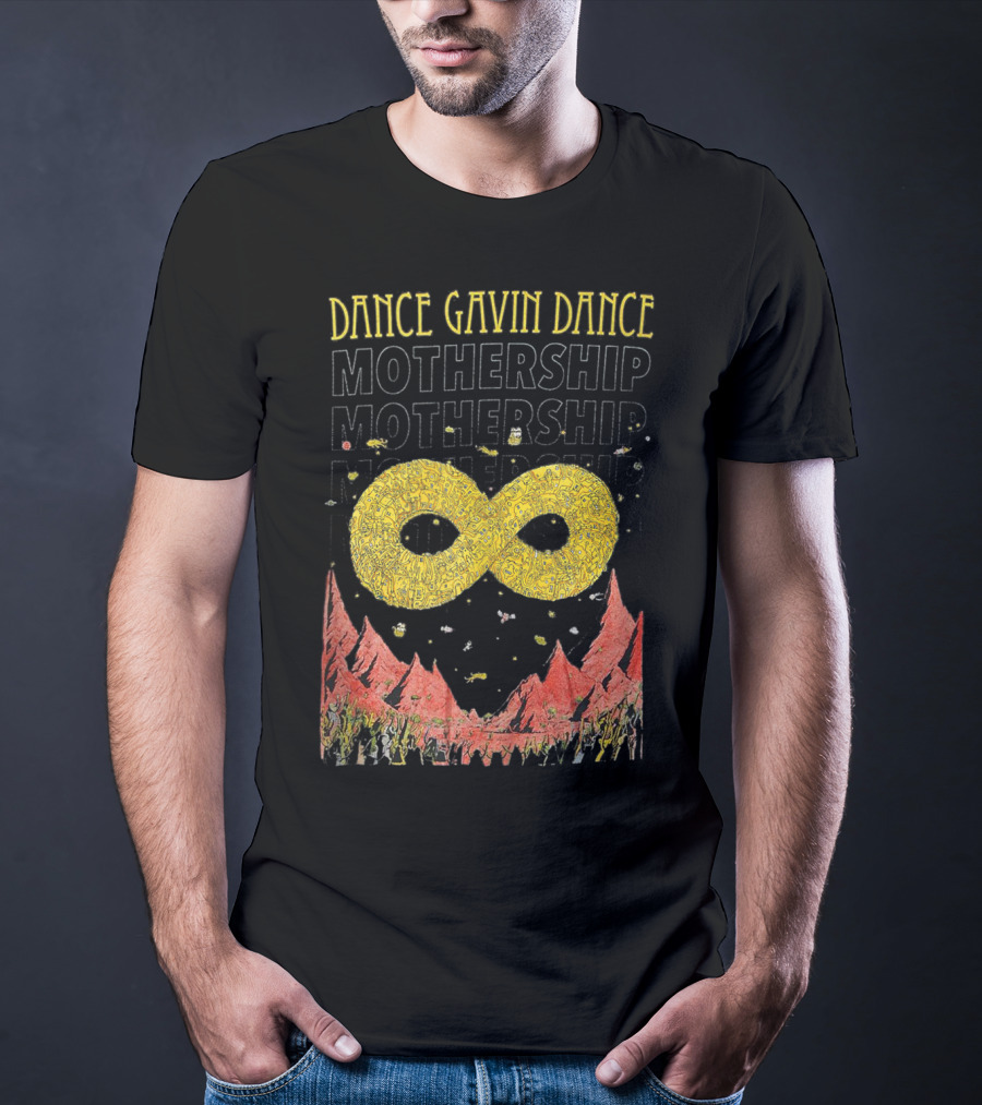 Dance Gavin Dance Mothership Infinite Symbol Red Mountain Scene T-Shirt