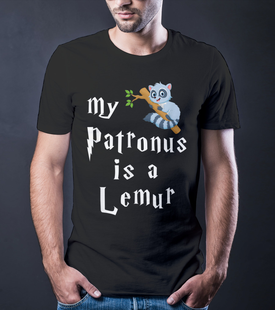 My Patronus Is A Lemur Cute Lemurs Magic Humor T-Shirt