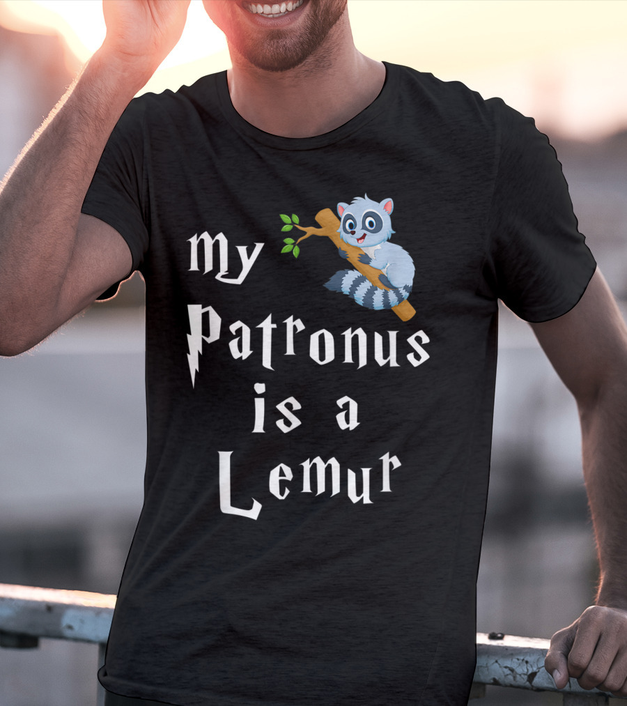 My Patronus Is A Lemur Cute Lemurs Magic Humor T-Shirt
