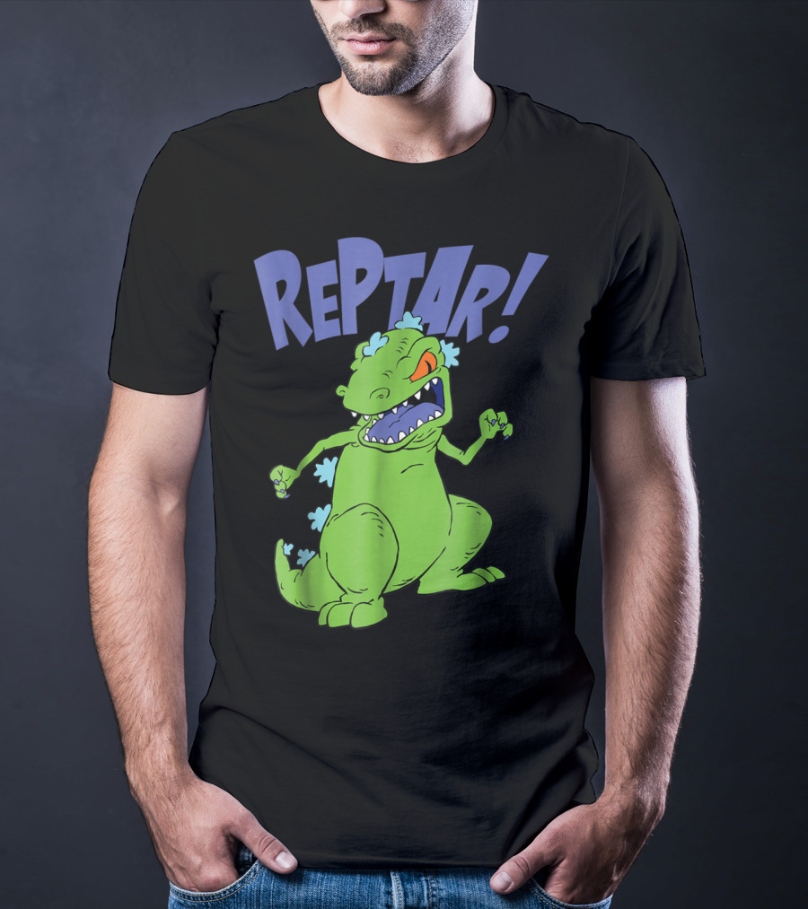 Reptar Rugrats Nickelodeon Animated Dinosaur Character T-Shirt