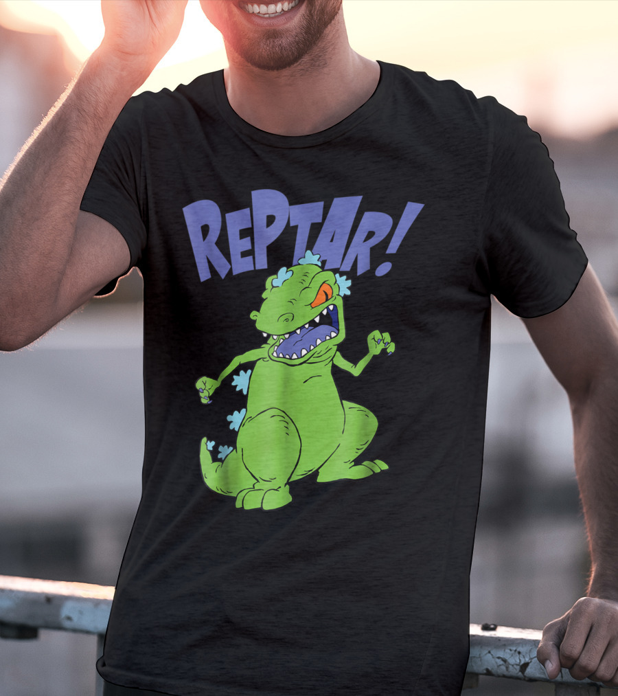 Reptar Rugrats Nickelodeon Animated Dinosaur Character T-Shirt