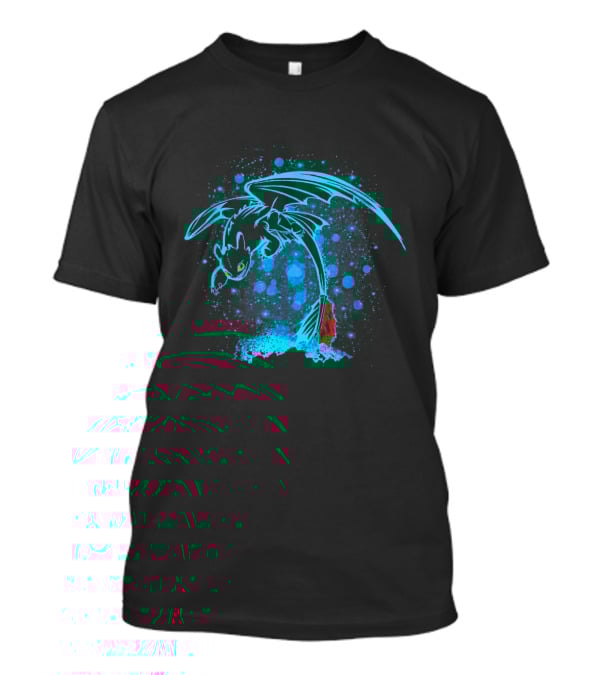 Night Dragon How To Train Your Dragon Neon Splash T-Shirt