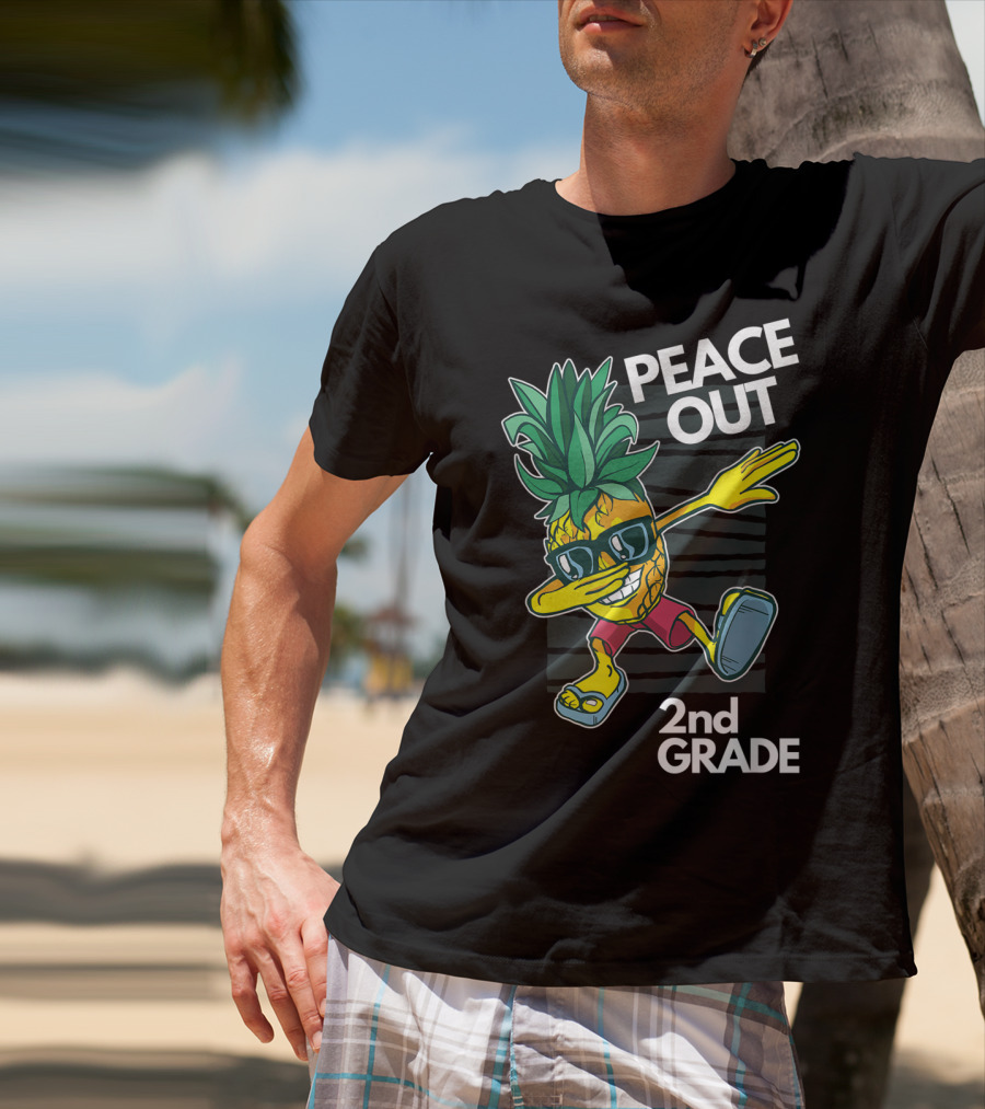 Peace Out Pineapple Dabbing 2nd Grade T-Shirt