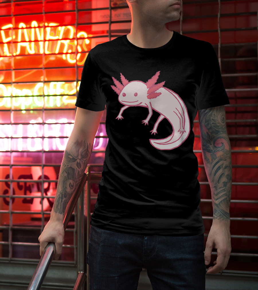 Pink Axolotl Cute Animal T-Shirt