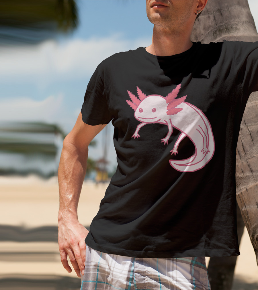 Pink Axolotl Cute Animal T-Shirt