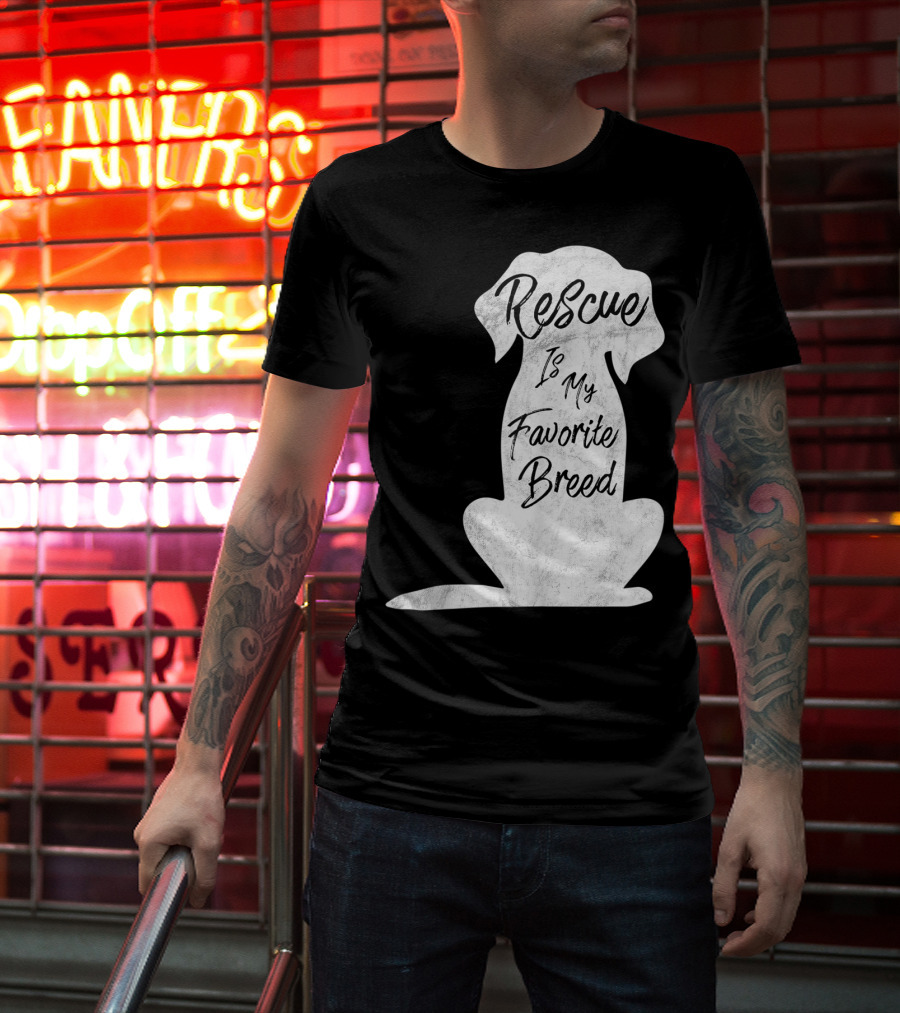 Rescue Is My Favorite Breed Dog T-Shirt