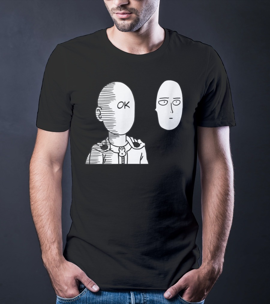 Saitama OK Face Oppai Otaku Manga T-Shirt