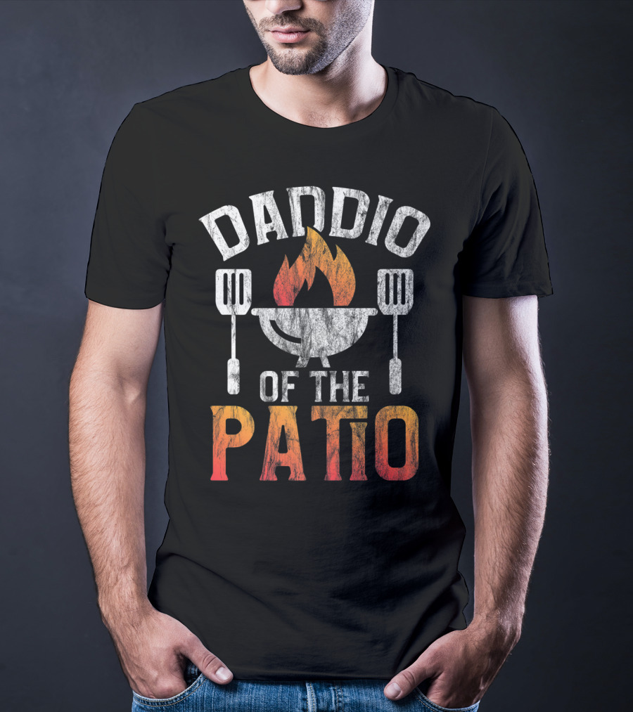 Daddio Of The Patio Grill Spatula Flame Design Savvy Turtle T-Shirt