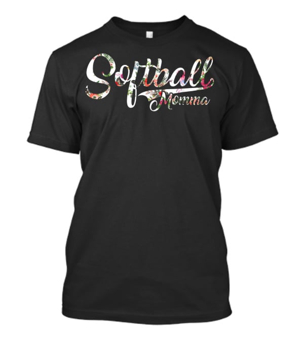 Softball Momma Floral T-Shirt