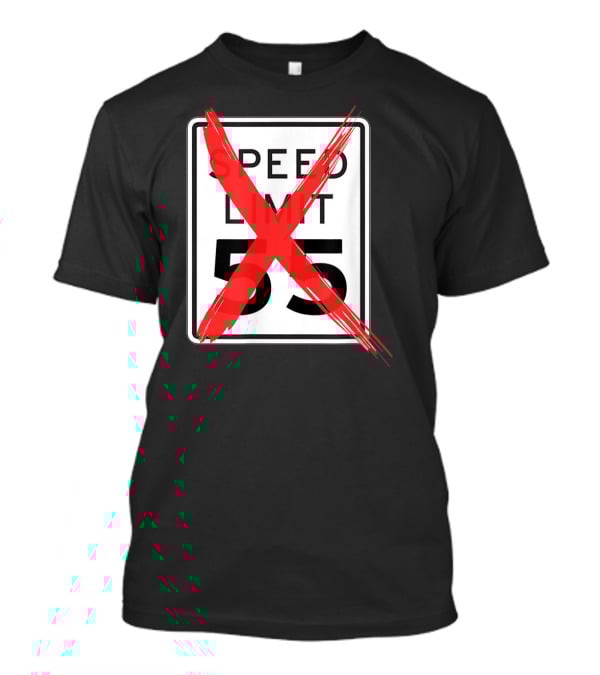 Speed Limit 55 Red Crossed Car Enthusiast T-Shirt