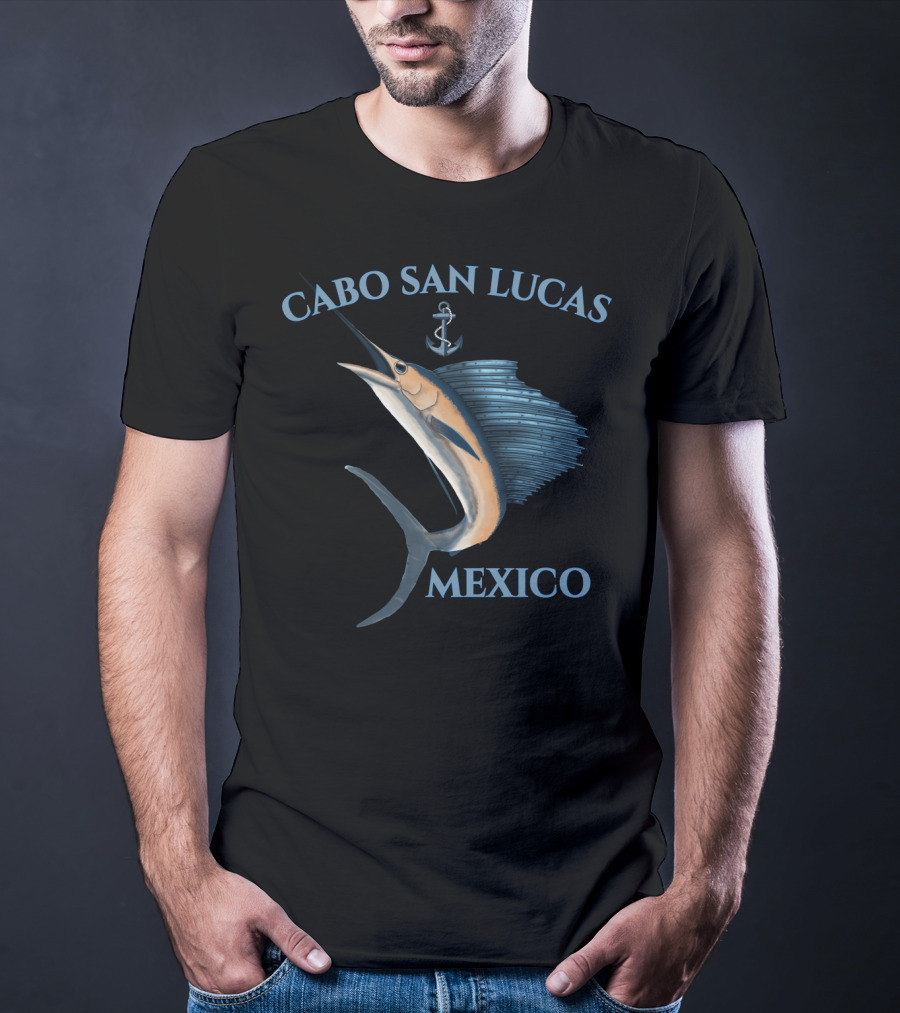 Cabo San Lucas Mexico Swordfish Marlin Anchor T-Shirt