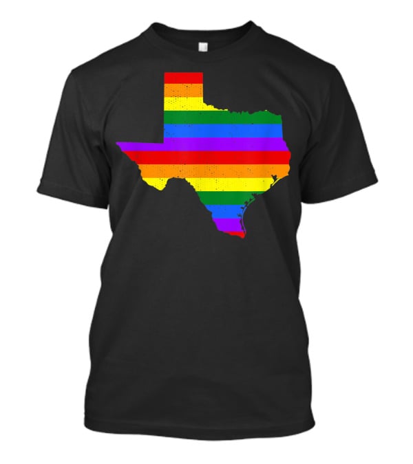 Texas Pride Rainbow Map T-Shirt