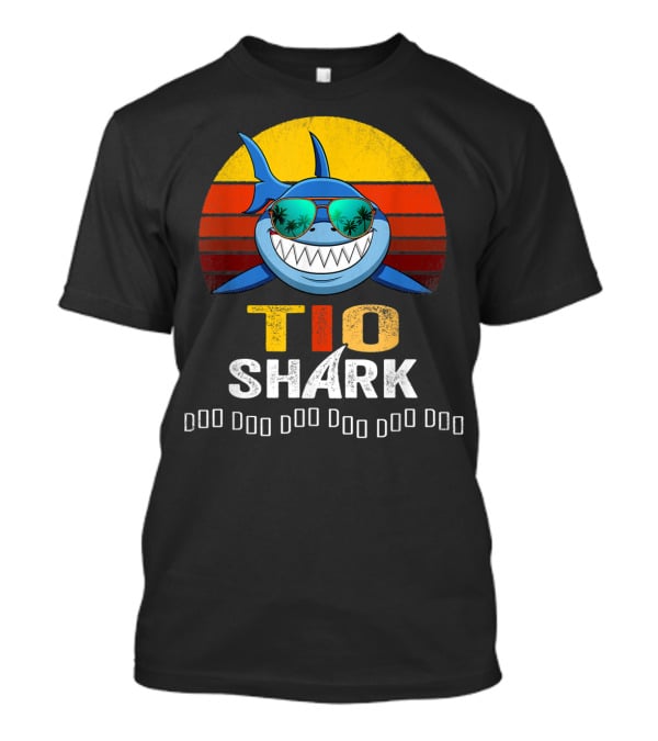 Tio Shark Retro Style Cool Sunglasses And Palm Trees T-Shirt
