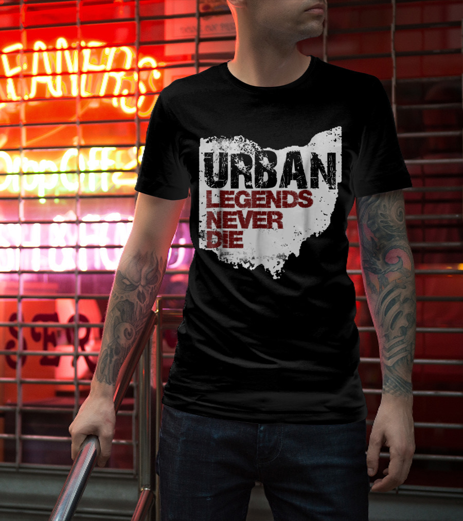 Urban Legends Never Die Ohio State Map T-Shirt