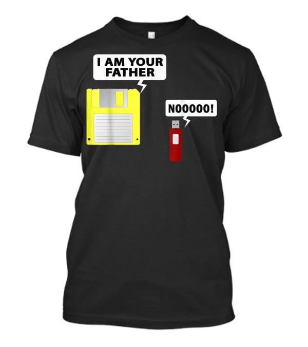 USB Floppy Disk I Am Your Father Nooooo Funny Geek Computer T-Shirt