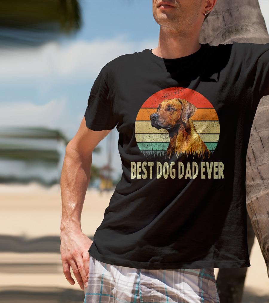Vintage Best Dog Dad Ever Retro Canine T-Shirt
