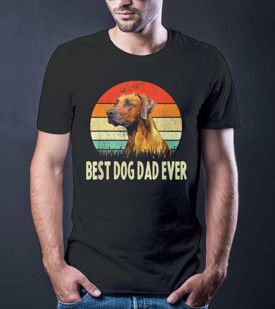 Vintage Best Dog Dad Ever Retro Canine T-Shirt