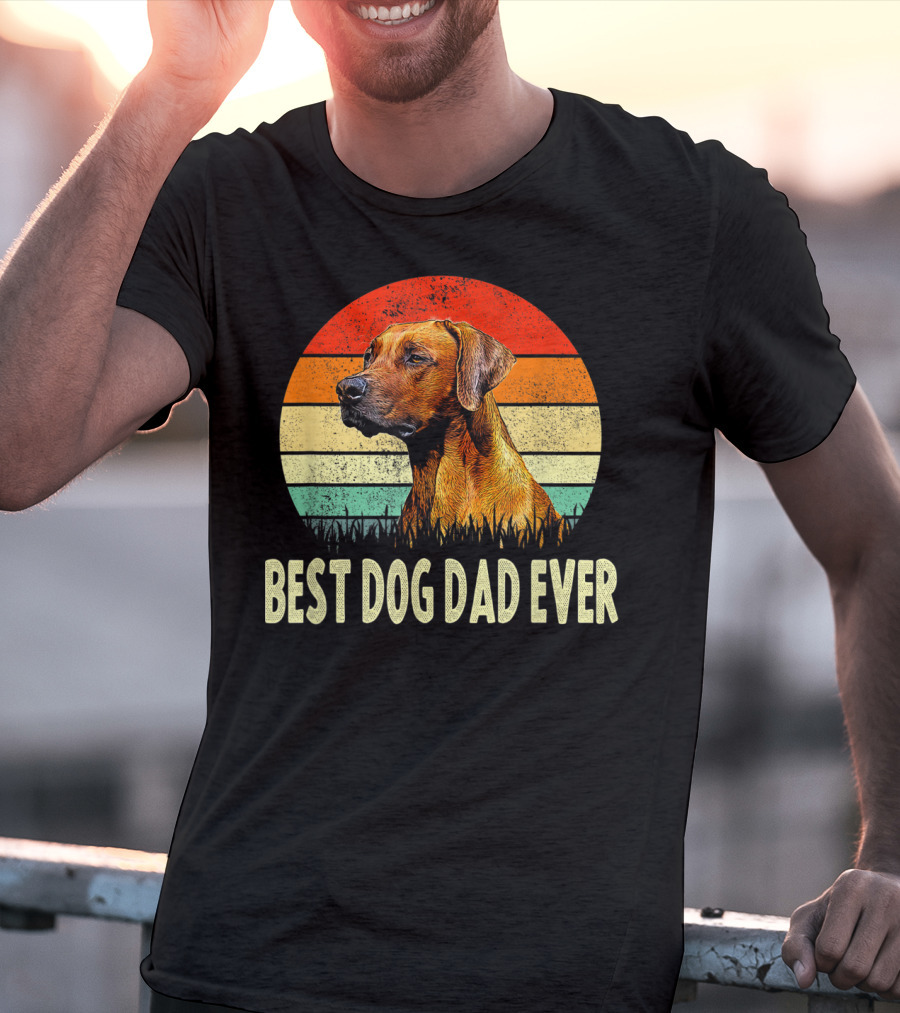 Vintage Best Dog Dad Ever Retro Canine T-Shirt