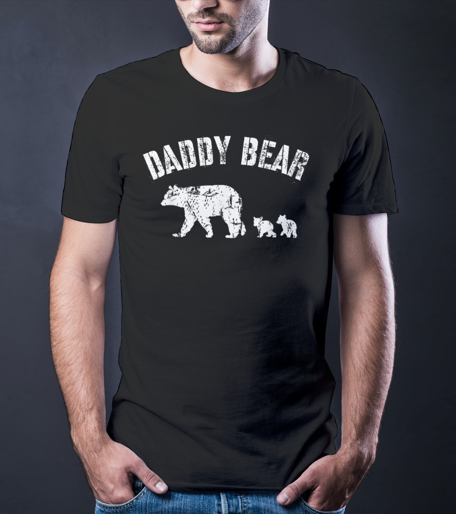 Daddy Bear With Two Cubs T-Shirt