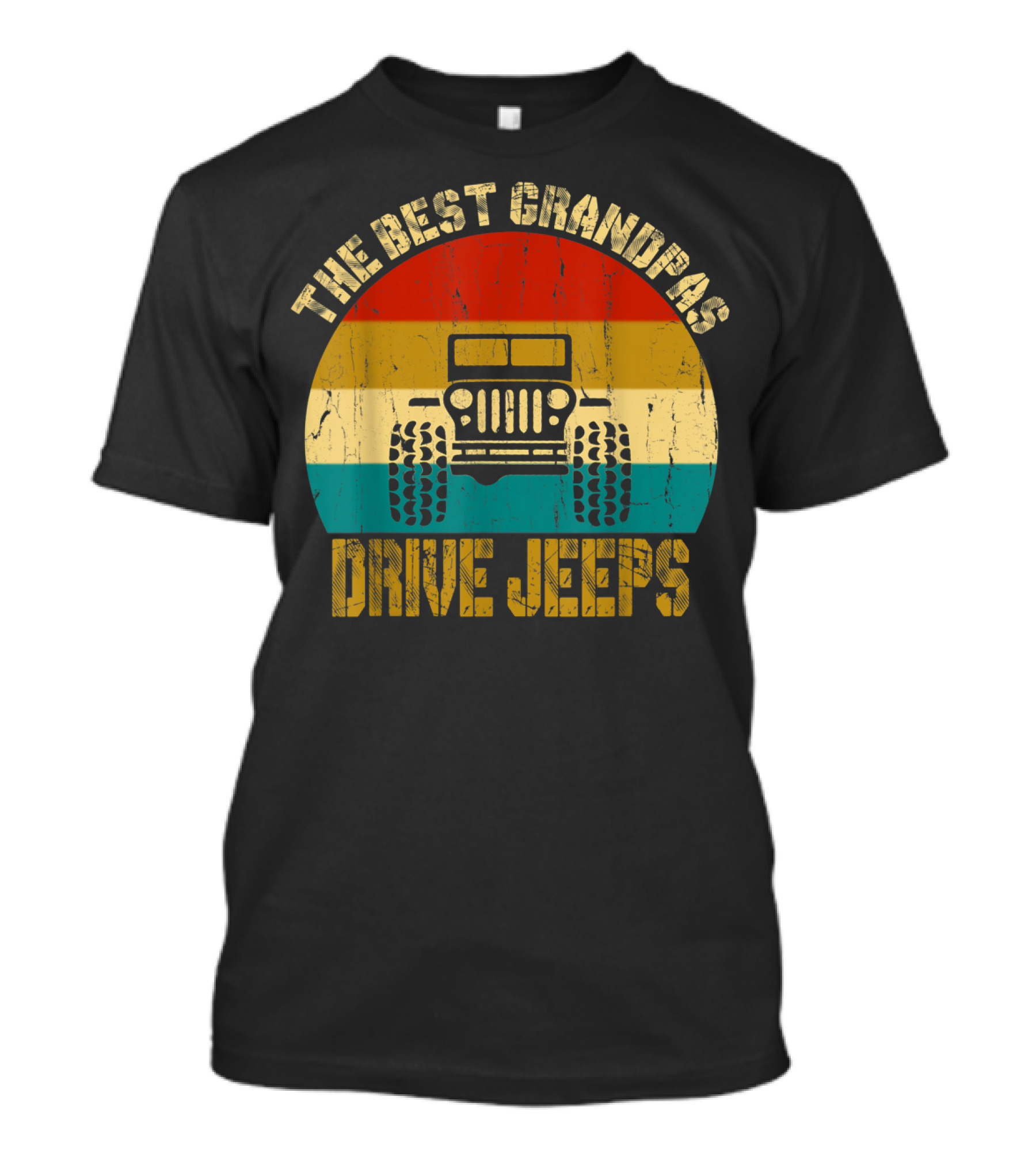 The Best Grandpas Drive Jeeps Vintage Style Jeep T-Shirt