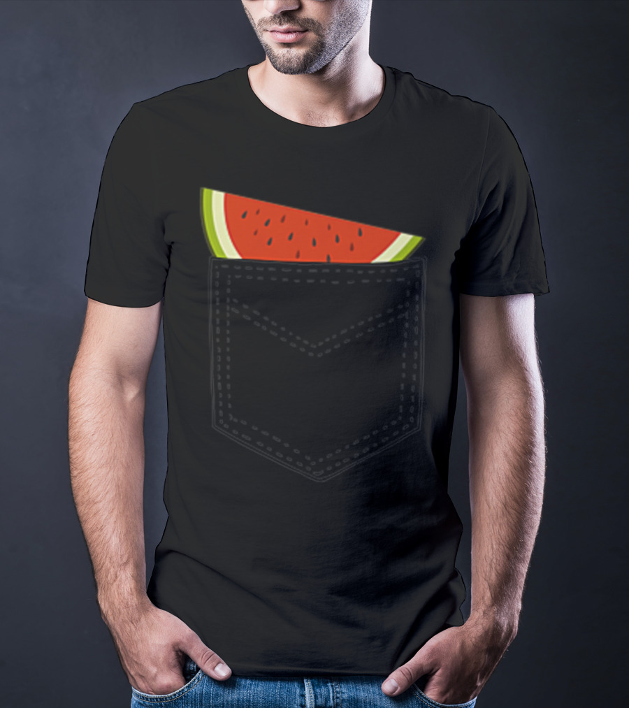 Watermelon Summer Cool Pocket Melon Fruit T-Shirt