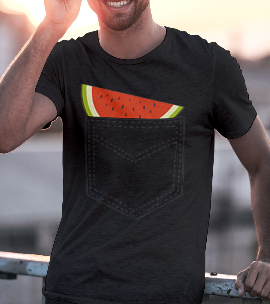 Watermelon Summer Cool Pocket Melon Fruit T-Shirt