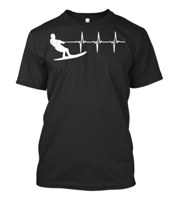 Waterski Heartbeat Pulse Design For Waterskiers T-Shirt