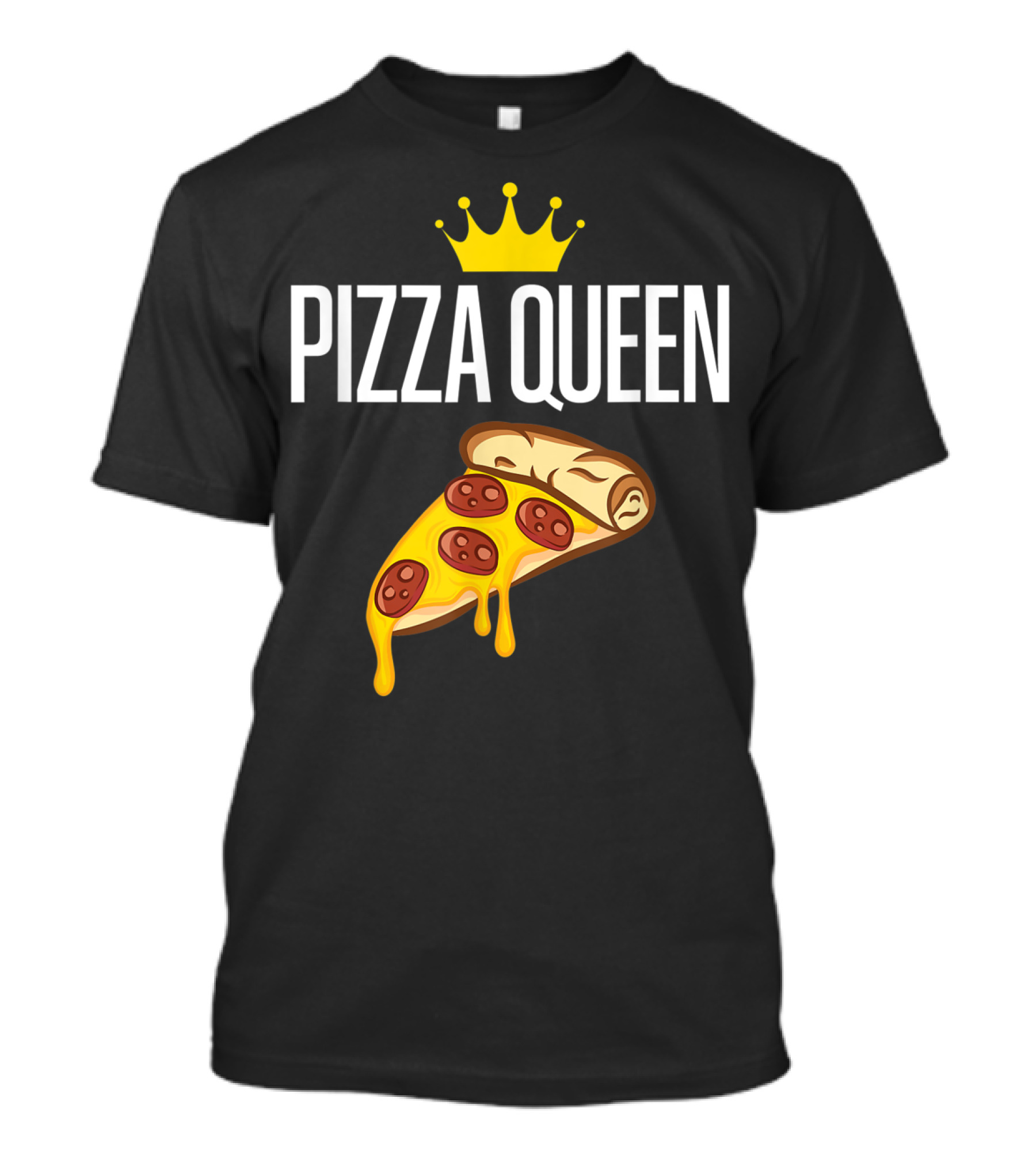 Pizza Queen Funny Cheese Crown Slice T-Shirt