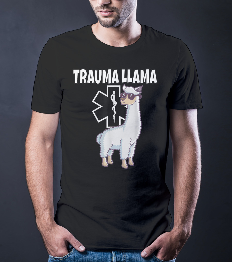 Trauma Llama EMS Medic Funny EMT T-Shirt