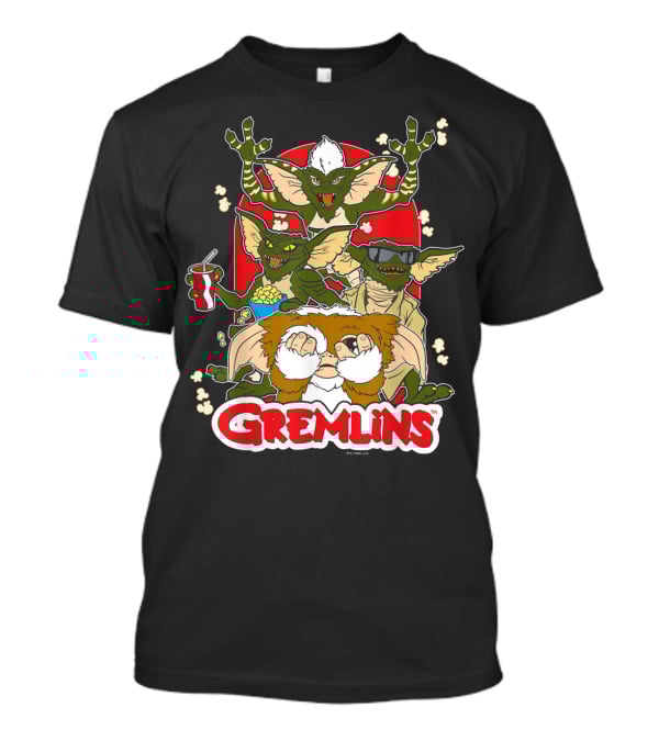 Gremlins Eating Popcorn Movie Snack Fun T-Shirt